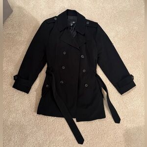 East 5th Classic Black Trench Coat